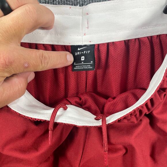 Nike Dri-Fit On Field Oklahoma OU Track Pants Men's M Red/White Zip Leg/Pocket - Picture 5 of 13